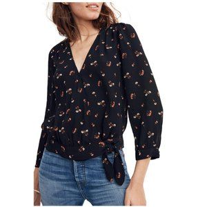 Madewell Flower Toss Wrap Top